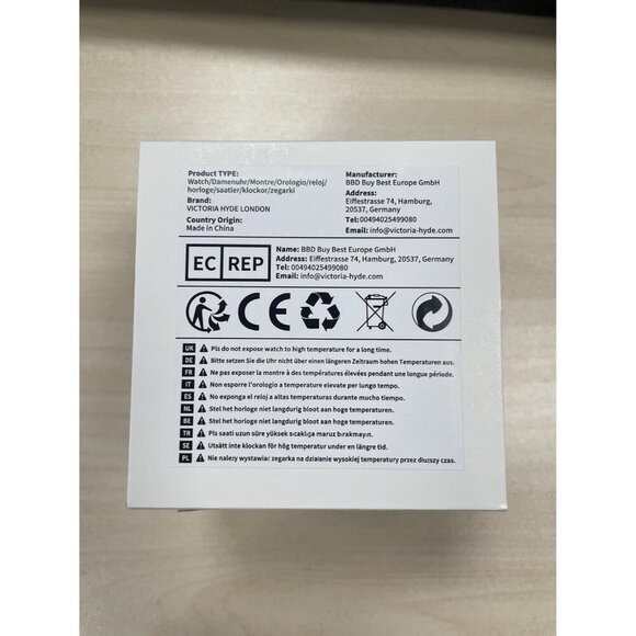 VICTORIA HYDE Womens Elegant Watch Mother of Pearl Dial Light Gold Leather Band - Picture 7 of 12